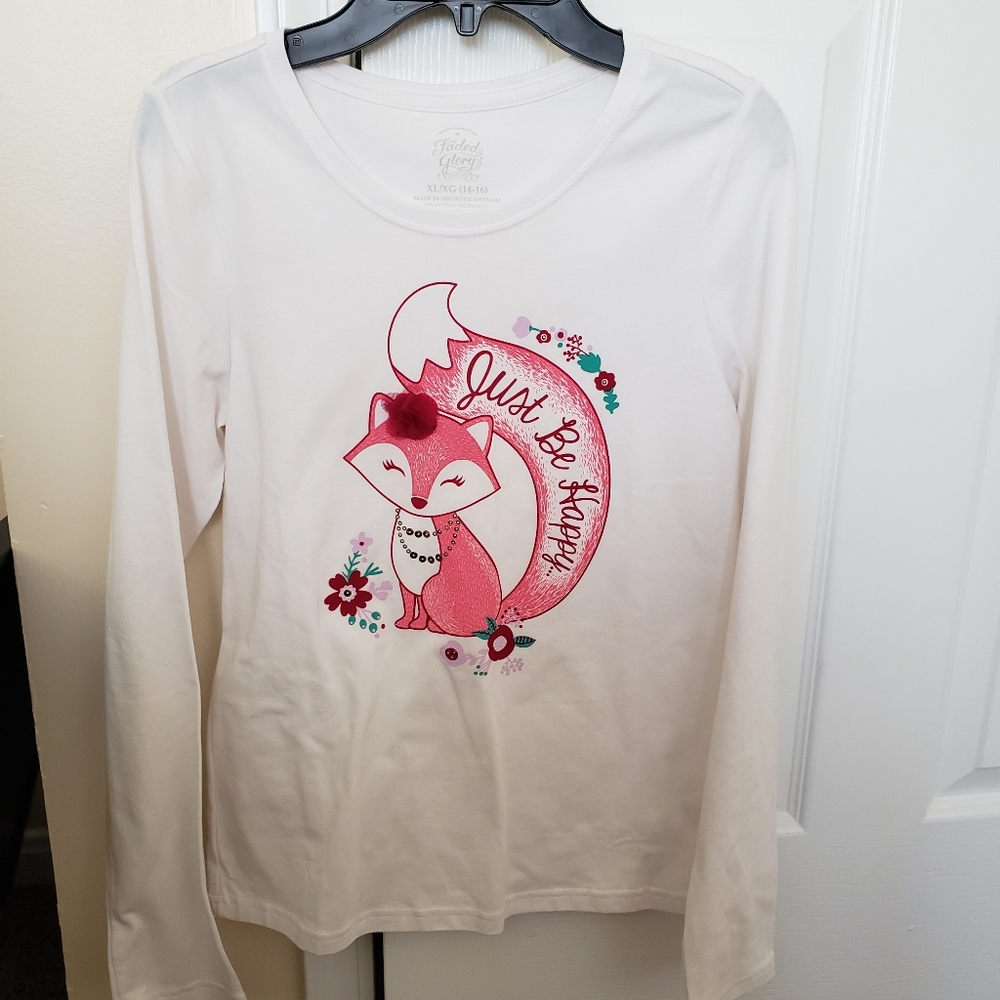 Girls XL graphic long sleeve tee